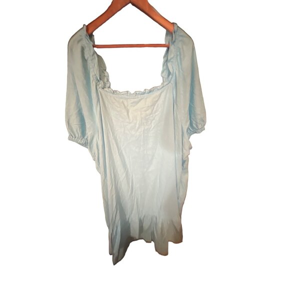 STONEY CLOVER LANE x TARGET BLUE LINEN RUFFLE DRESS SIZE 3X - Picture 4 of 7